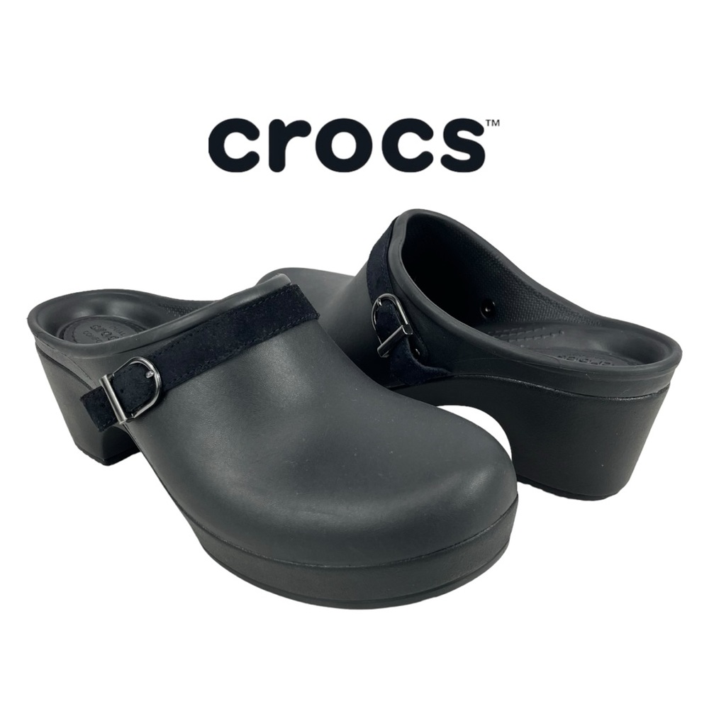 Crocs |  Women's 9 | Black Sarah Slip-On‎ Mule Clog Dual Comfort
